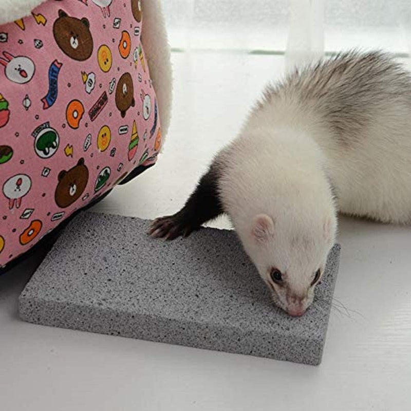 Litewoo Hamster Chew Toy Pets Grinding Teeth and Claws Lava Pumice Stone Rabbit Foot Pad for Guinea Pig Ferret Hedgehog Gerbil Bunny Rat Cage Accessories (A) - Image 4
